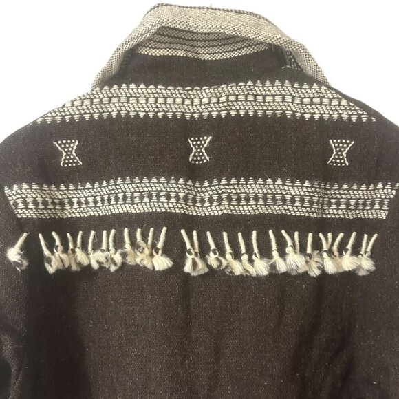 Alix of Bohemia Embroidered Handwoven Brown Blanket Jacket Size XS Western Boho - Picture 11 of 16